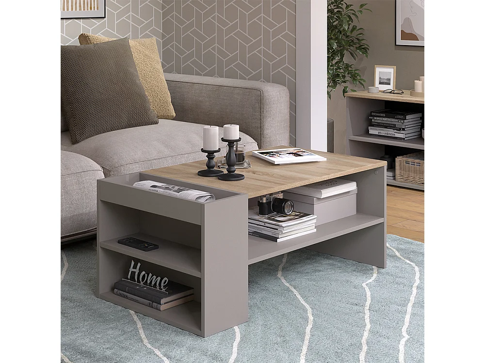 Table basse grège 100x55x42 wido