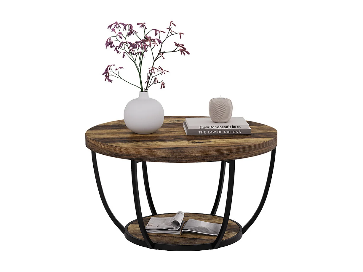 Couchtisch eiche rustikal 80x80x44 arvina