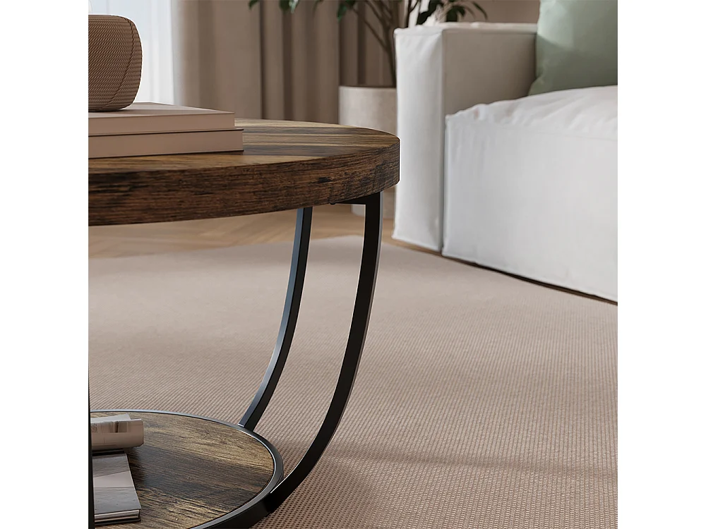 Sofabord rustikt egetræ 80x80x44 arvina