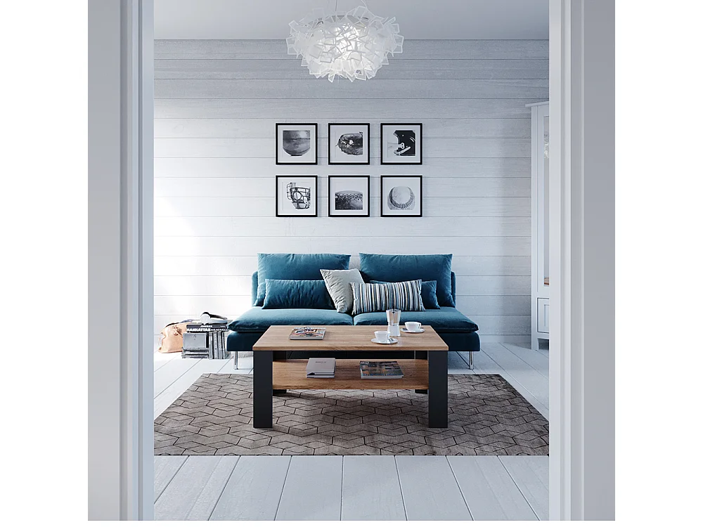 Table basse anthracite 100x60x42