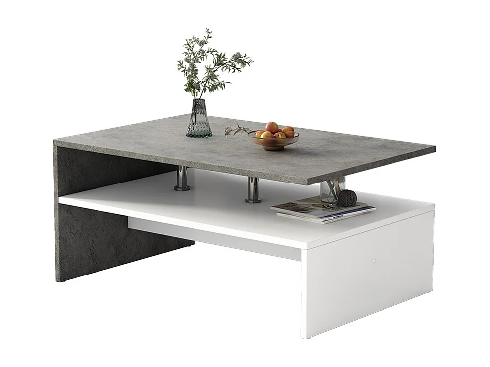 Tavolino da salotto calcestruzzo 90x60x42 mike