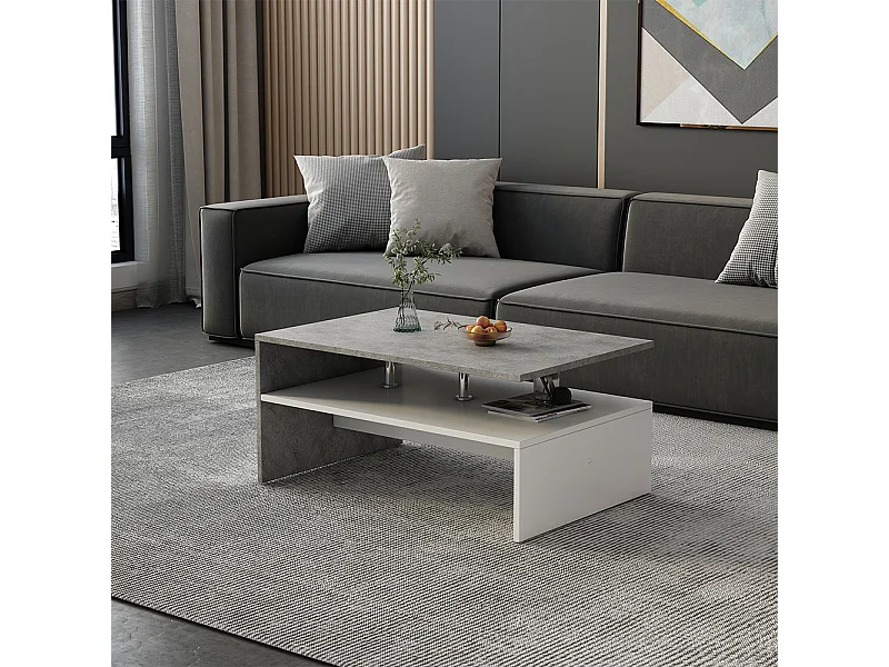 Tavolino da salotto calcestruzzo 90x60x42 mike