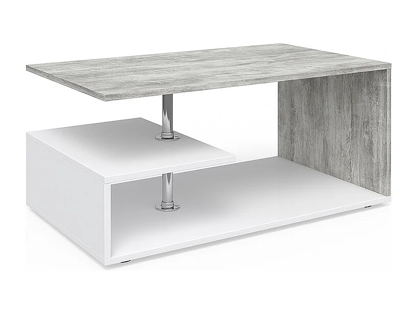 Table basse béton/blanc 91x52.6x41 guillermo