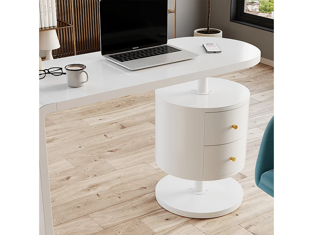 Bureau blanc haute brillance 120x50x76 lara