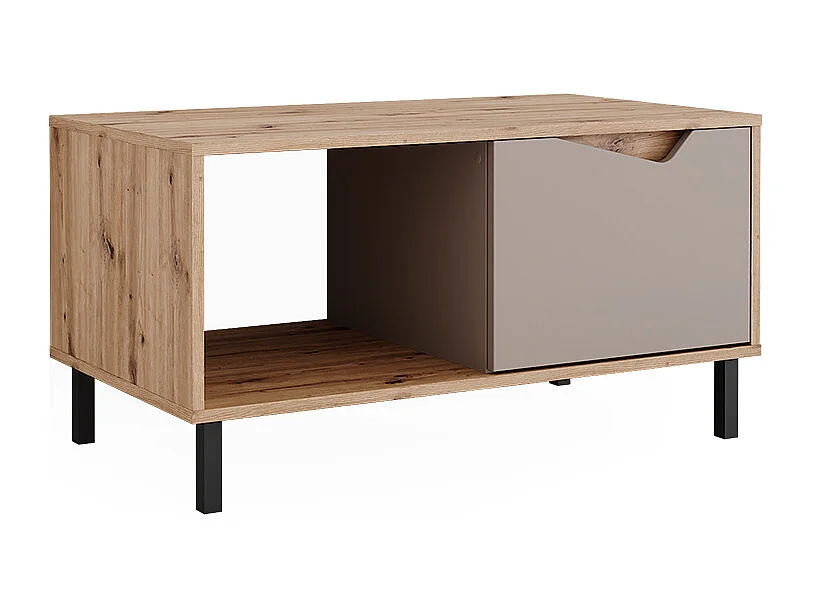 Soffbord greige/artisan oak 90x50x47 marelle