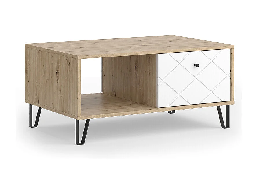 Table basse chêne artisan 90.2x59.4x42.4 nizza