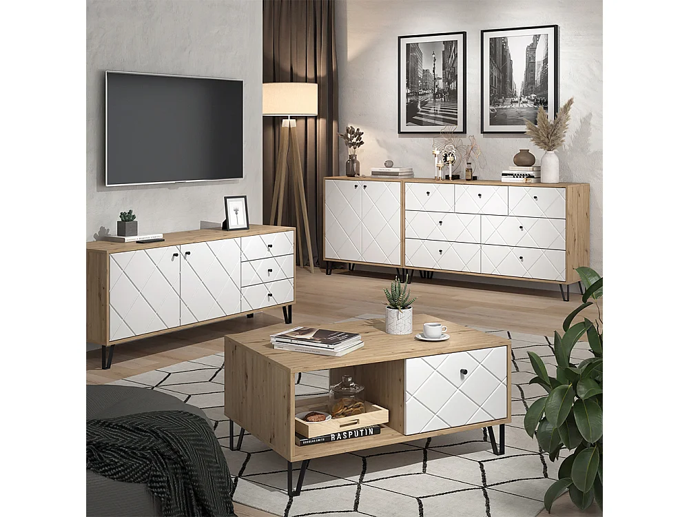 Sofabord håndværker egetræ 90.2x59.4x42.4 nizza