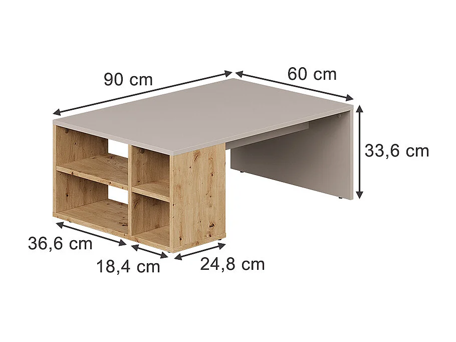 Table basse cachemire 90x60x33.6 danny