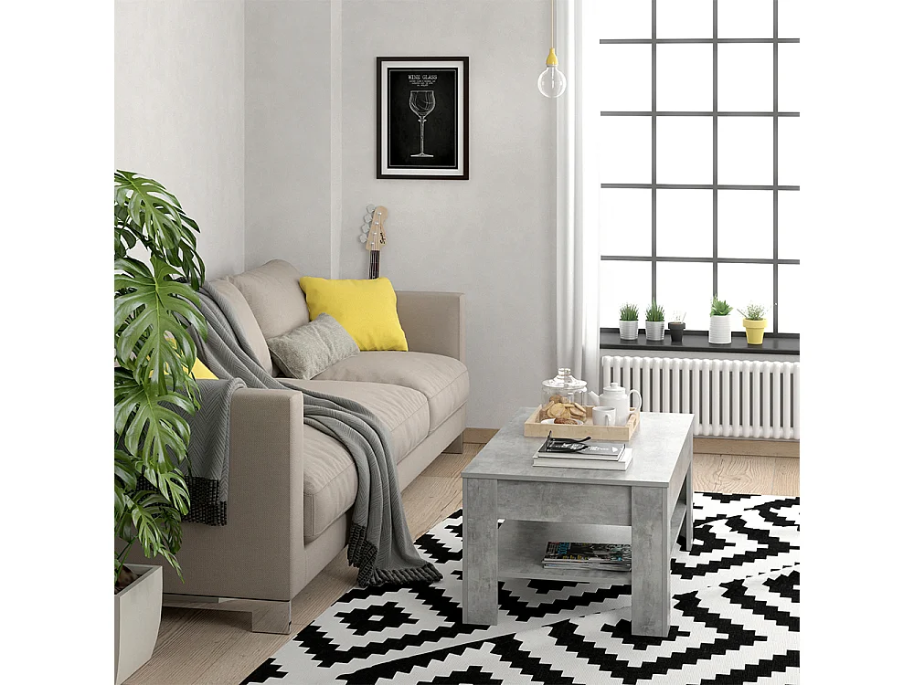 Couchtisch beton 92.2x65x48 milan