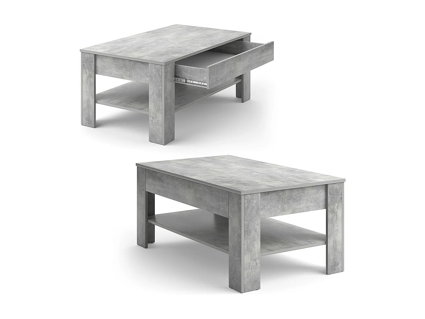 Couchtisch beton 92.2x65x48 milan