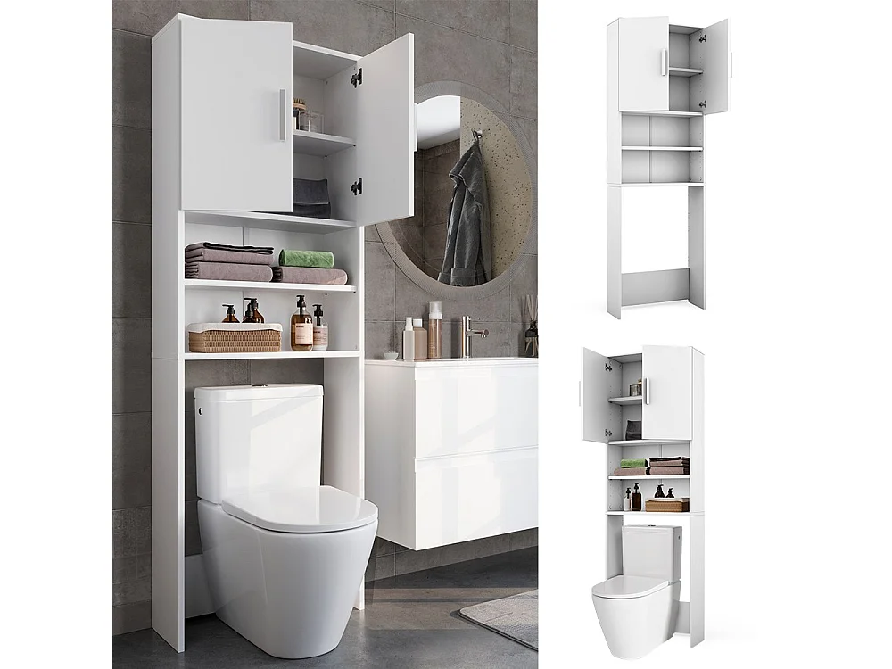 Armario aseo blanco 64x26x190