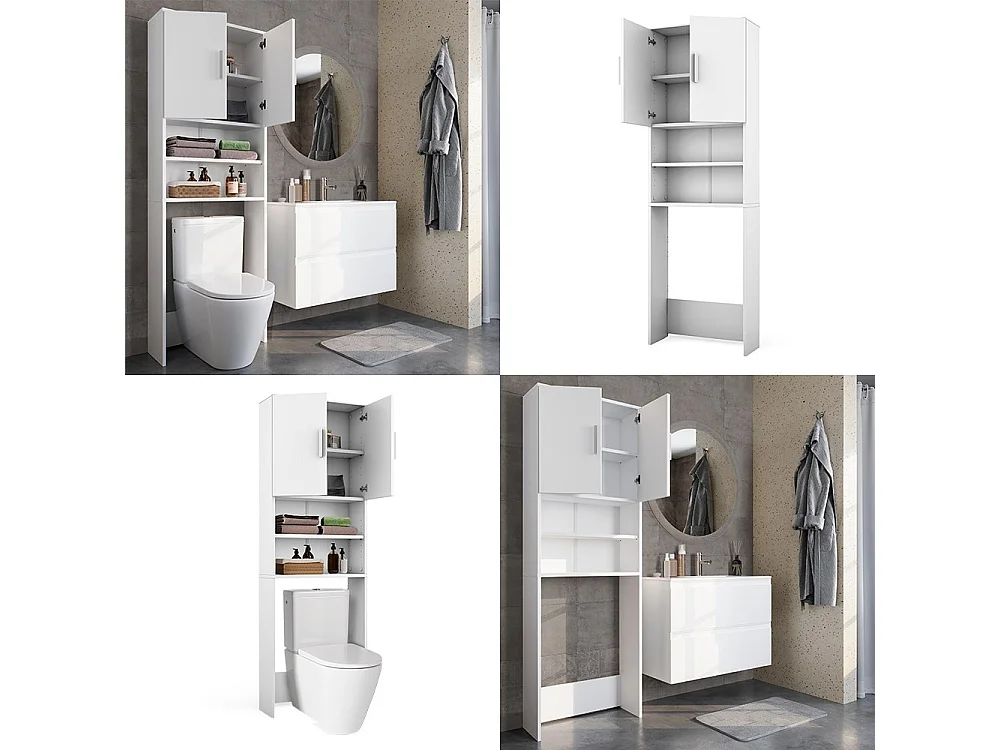 Armario aseo blanco 64x26x190