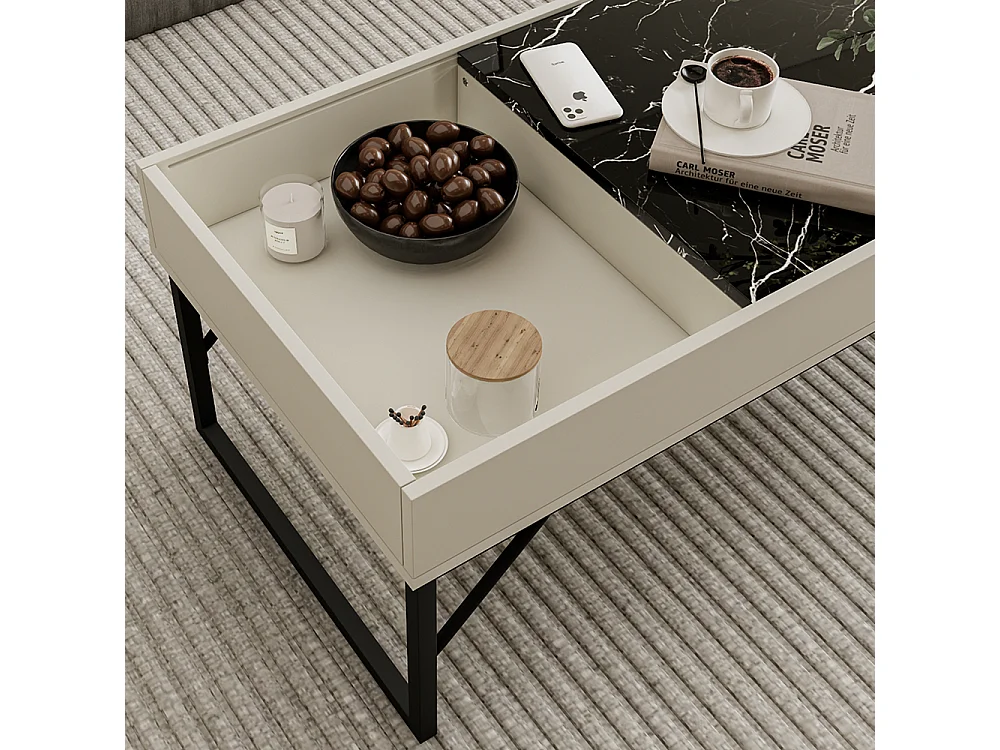 Couchtisch creme 105x50x40 lunero