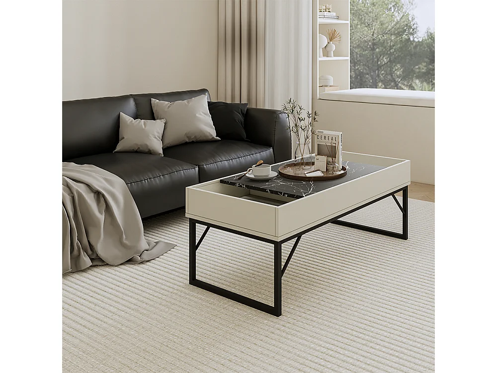 Couchtisch creme 105x50x40 lunero