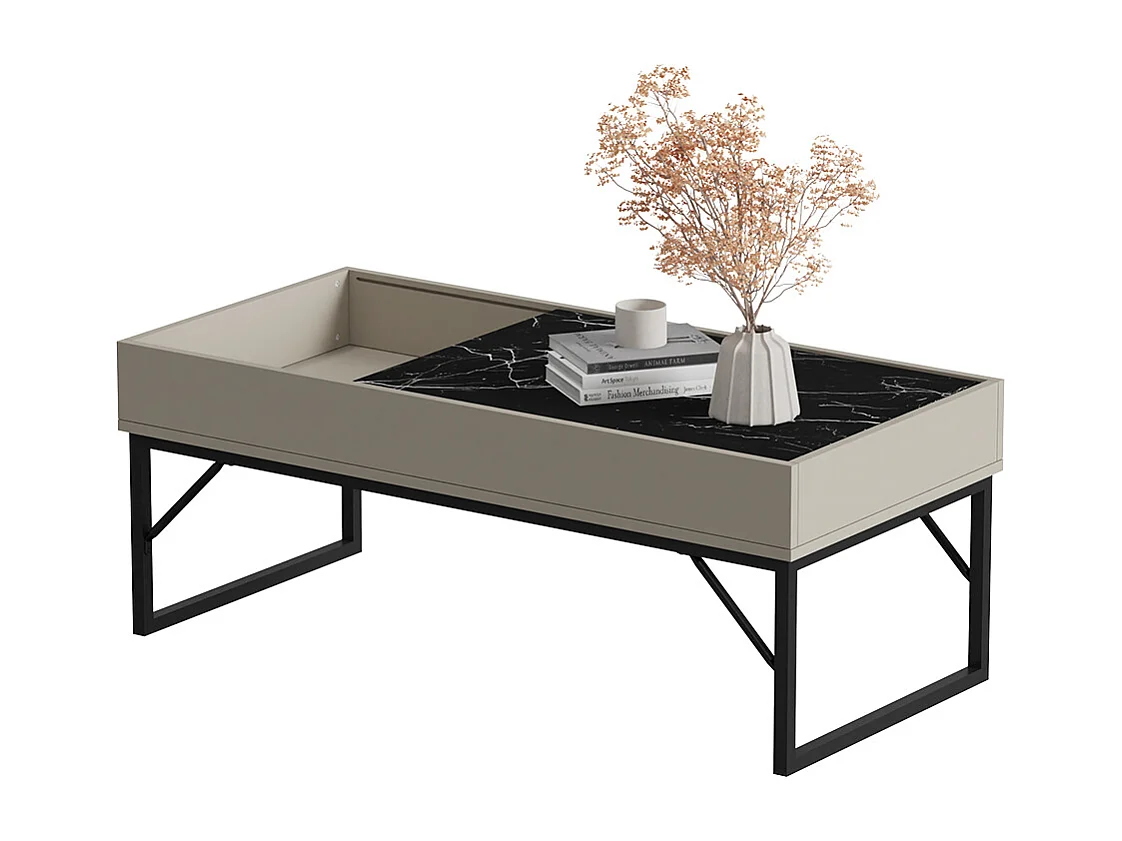 Table basse crème 105x50x40 lunero