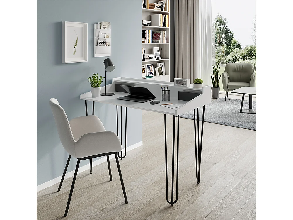 Bureau blanc 110x60x89.5 sannar