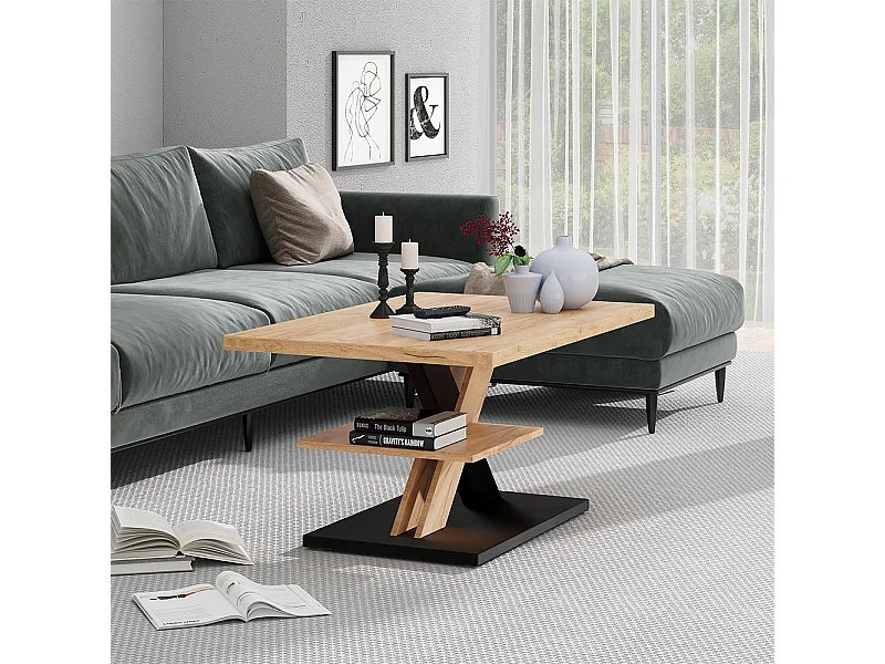 Couchtisch schwarz 90x60x45 arivo