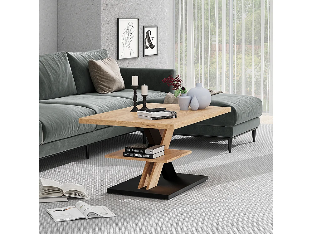 Couchtisch schwarz 90x60x45 arivo