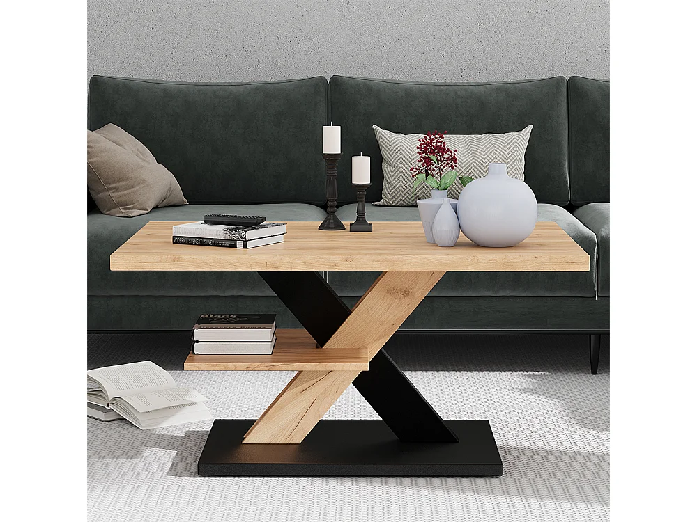 Table basse noir 90x60x45 arivo