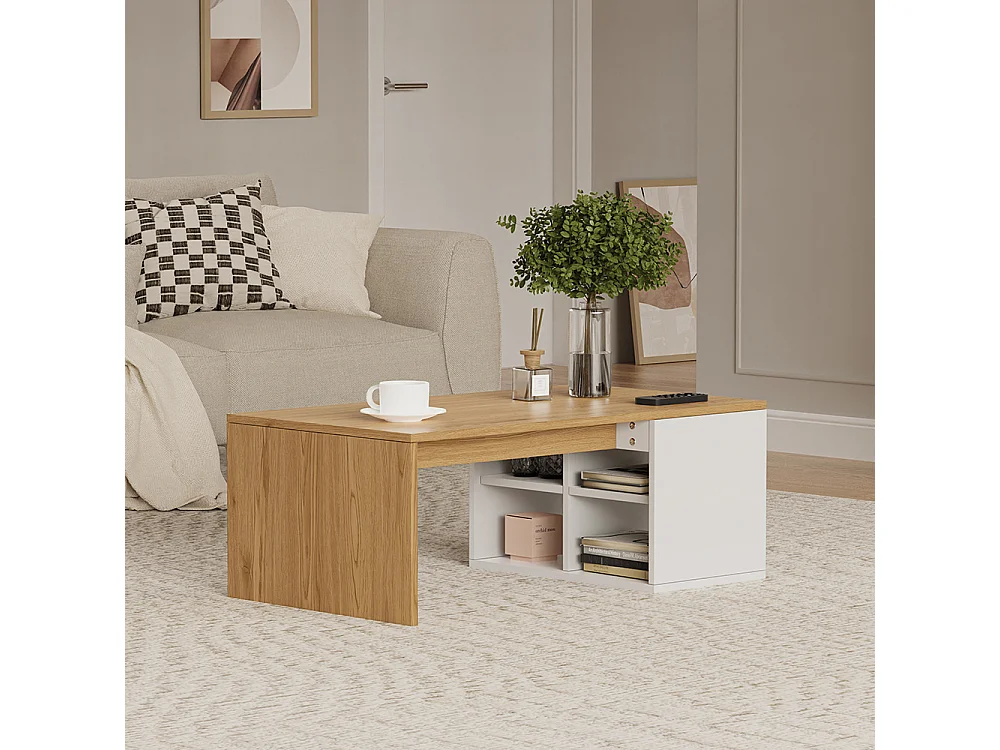 Couchtisch weiß 90x50x33.6 kivo