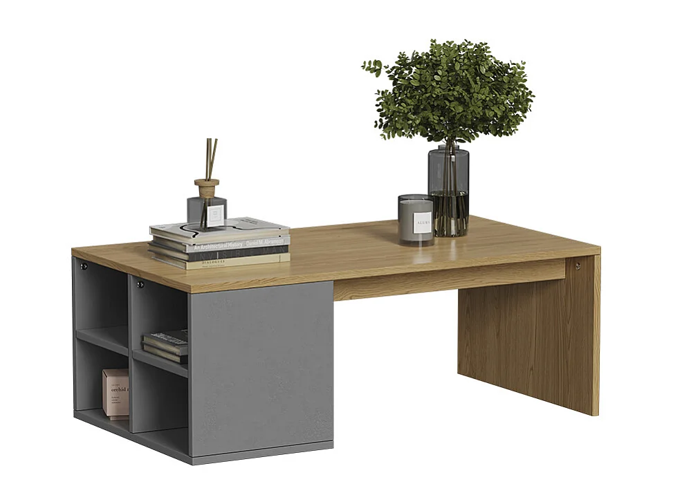 Table basse anthracite 90x50x33.6 kivo