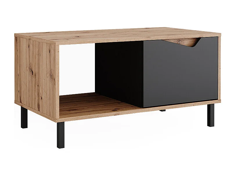 Table basse anthracite/artisan 90x50x47 marelle