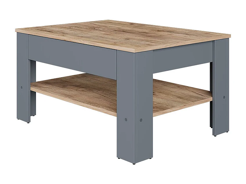 Couchtisch anthrazit/goldkraft eiche 92.2x65x48 milan