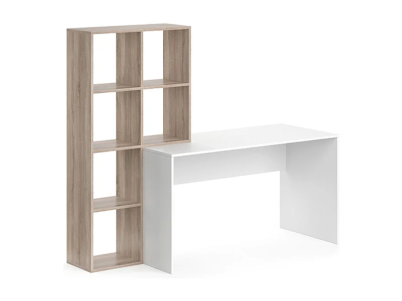 Bureau blanc/sonoma 166.8x59x143 mara
