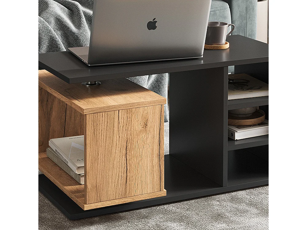 Table basse noir 88x35x40 rafi