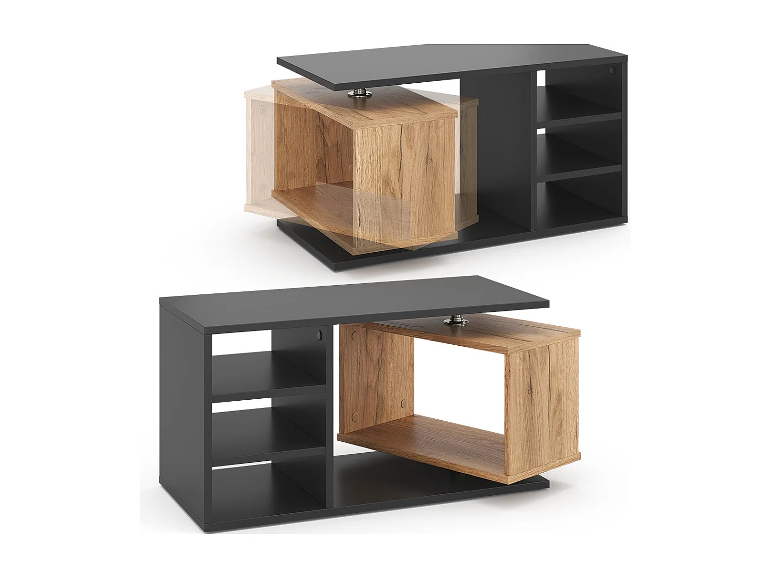 Table basse noir 88x35x40 rafi