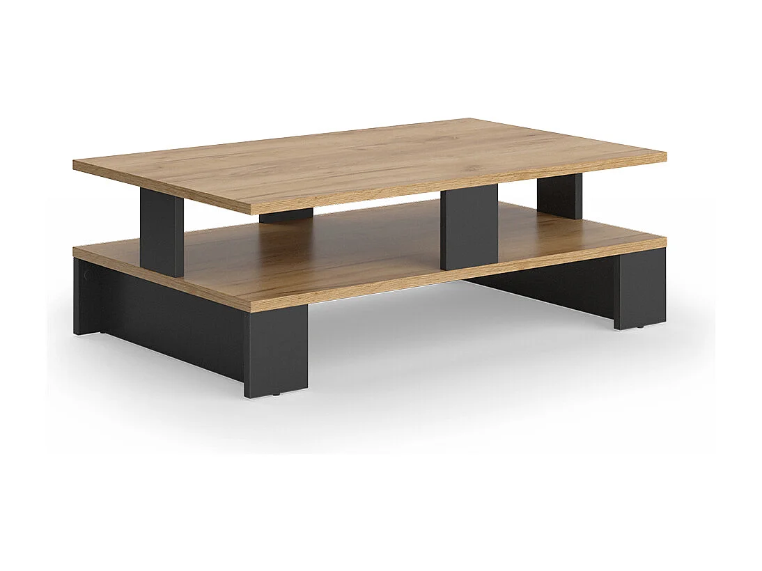 Couchtisch goldkraft eiche/anthrazit 80x50x28 belina