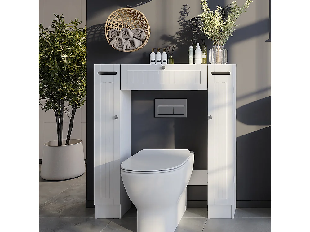 Armoire de toilette blanc 89x19.5x99 bianco
