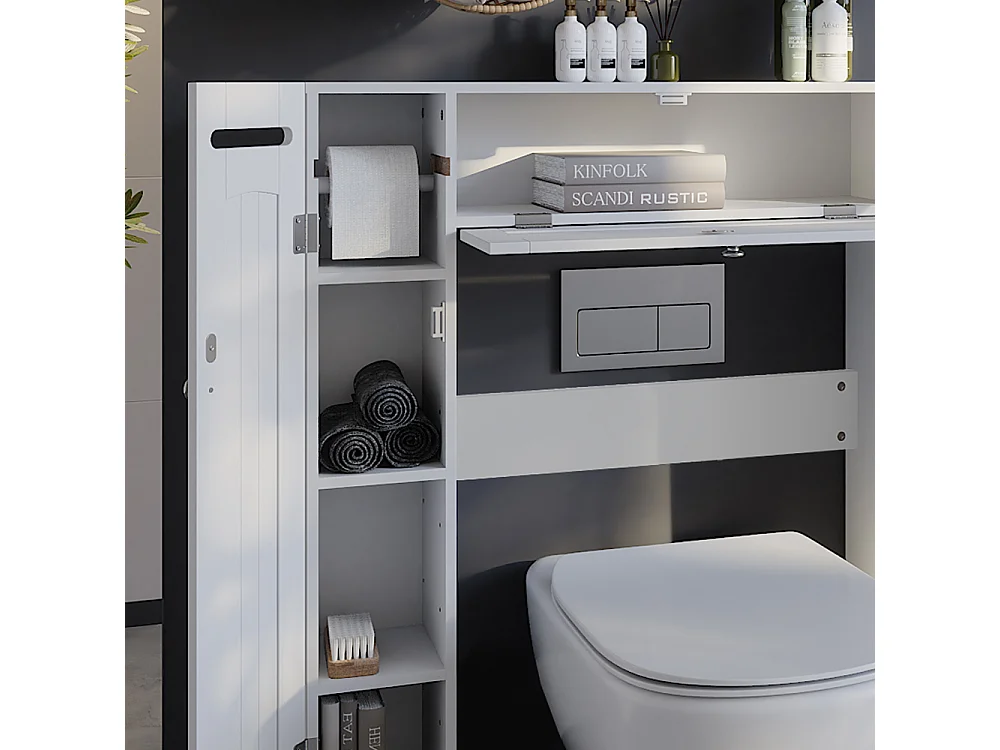 Armoire de toilette blanc 89x19.5x99 bianco