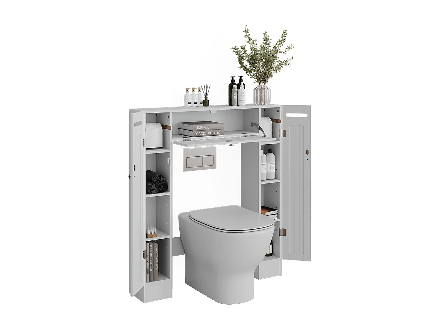 Armoire de toilette blanc 89x19.5x99 bianco