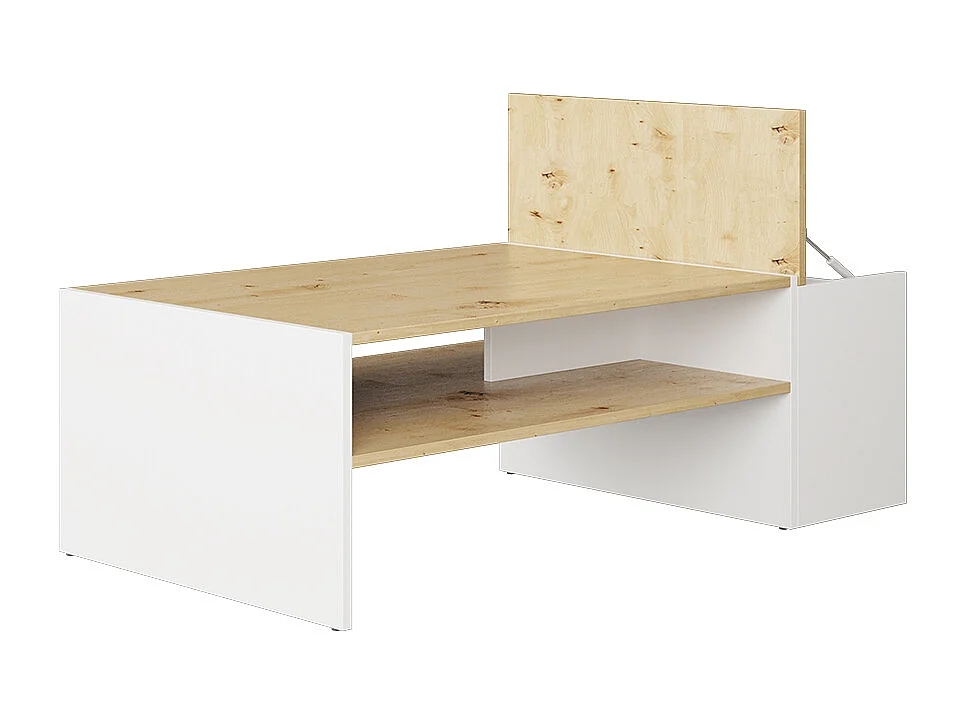 Couchtisch artisan eiche/weiß 110x60x36 rubby