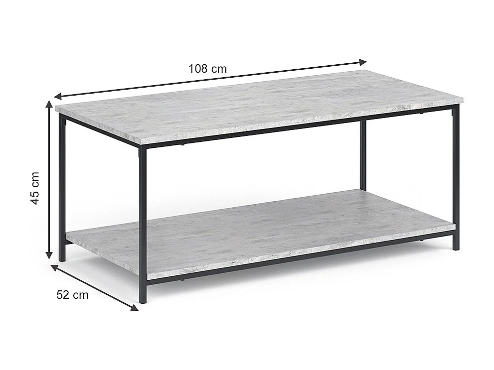 Couchtisch beton 108x52x45 fyrk