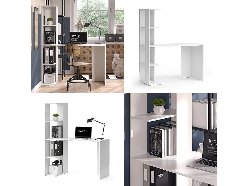 Schreibtisch weiß 122.2x55.2x75.8 tower