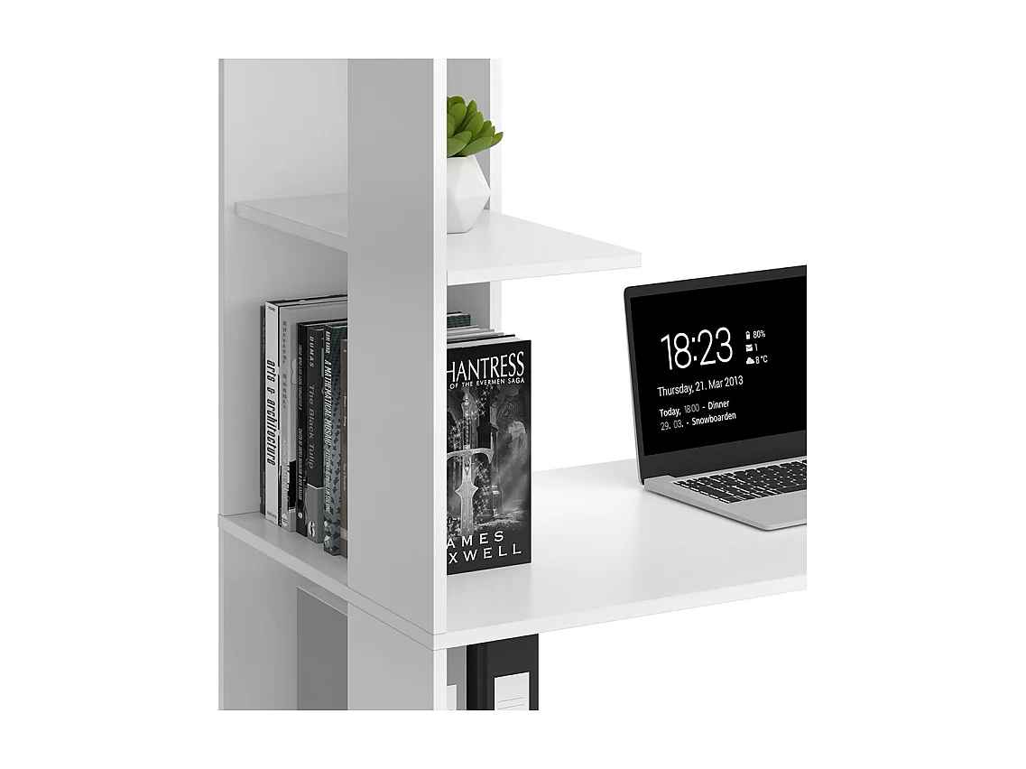 Bureau blanc 122.2x55.2x75.8 tower