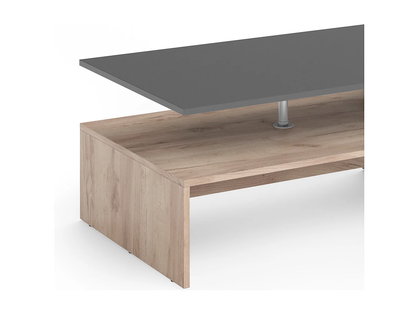 Table basse anthracite/chêne sable 90x60x42 amato
