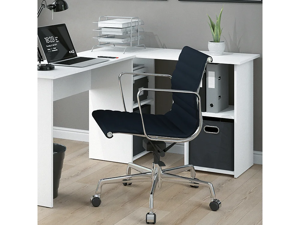 Bureau dangle blanc 136x112x73 carlo