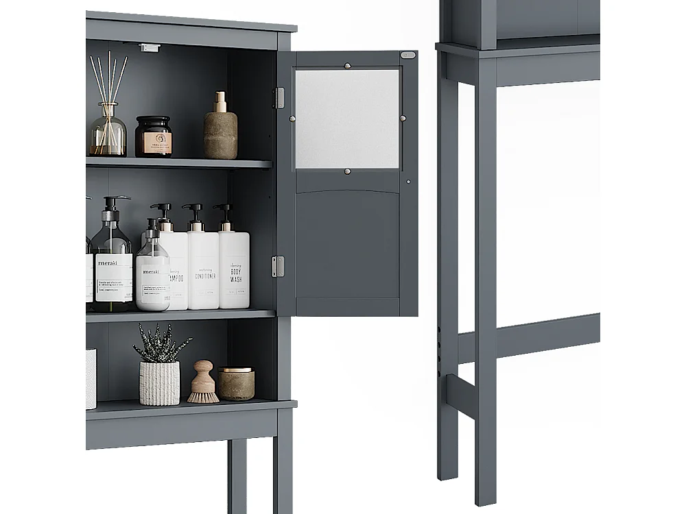 Armario de aseo gris 69x19.8x171 bianco