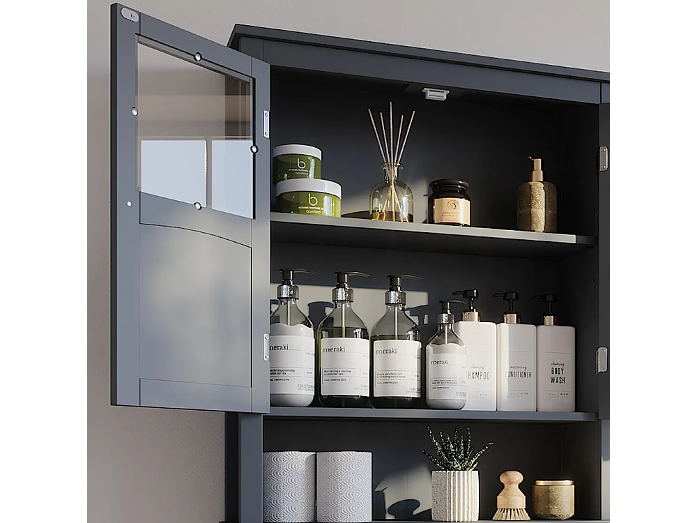 Armoire de toilette gris 69x19.8x171 bianco