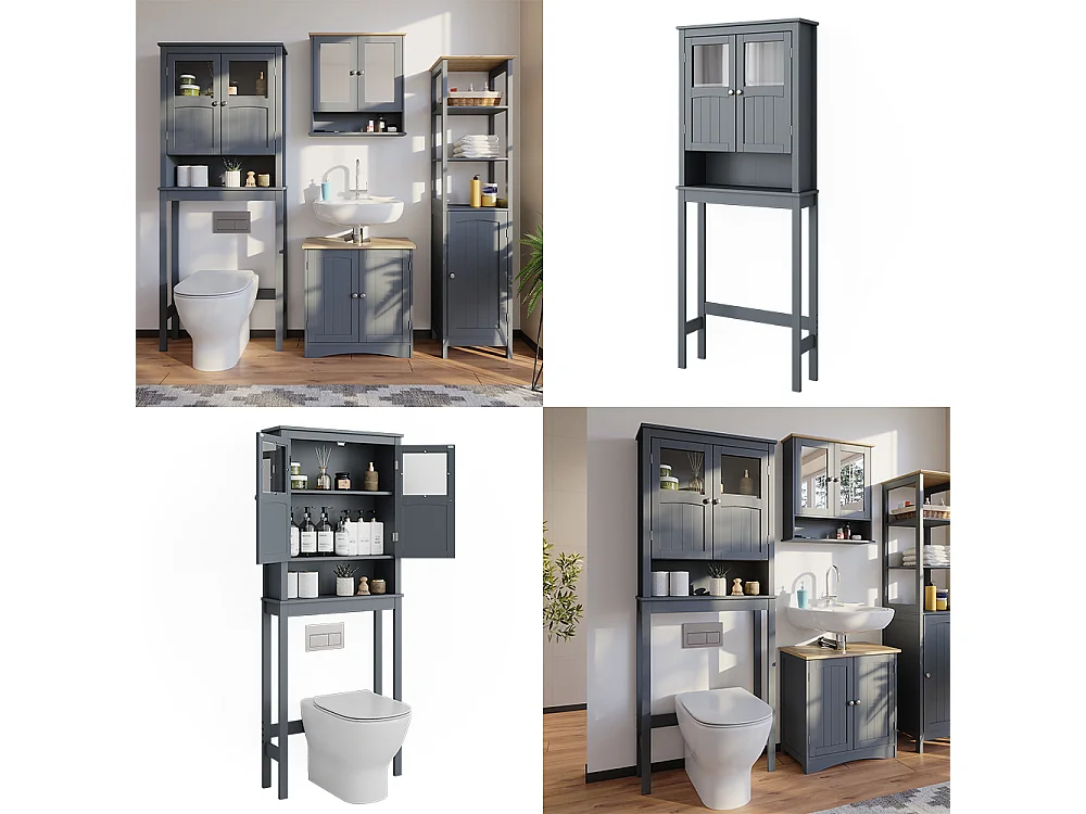 Armoire de toilette gris 69x19.8x171 bianco