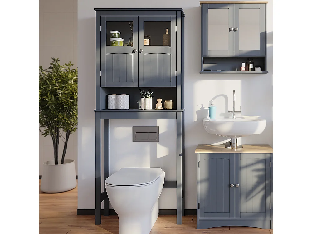 Armoire de toilette gris 69x19.8x171 bianco