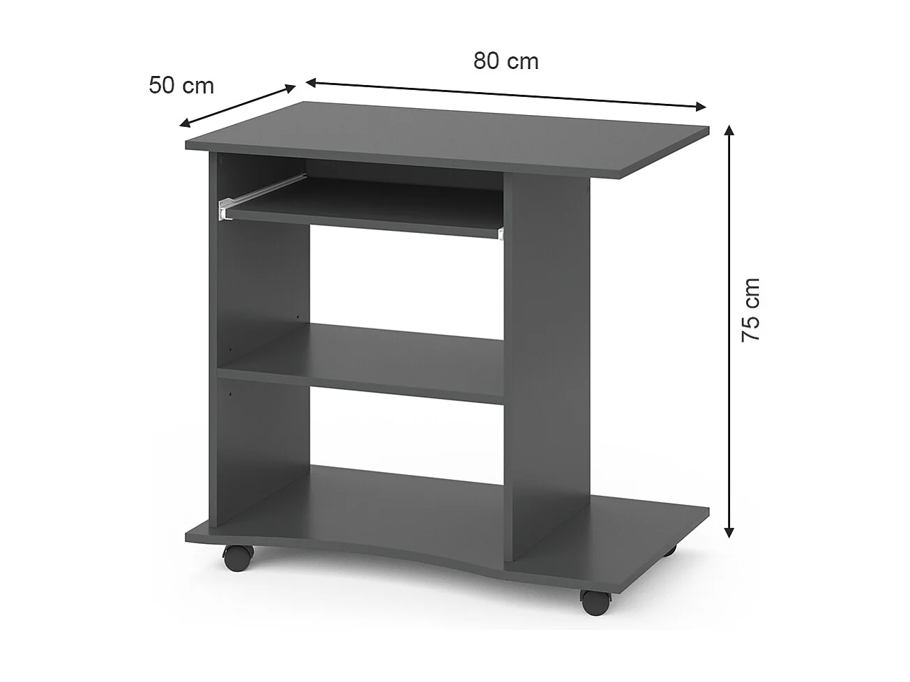 Bureau anthracite 80x50x75 harm