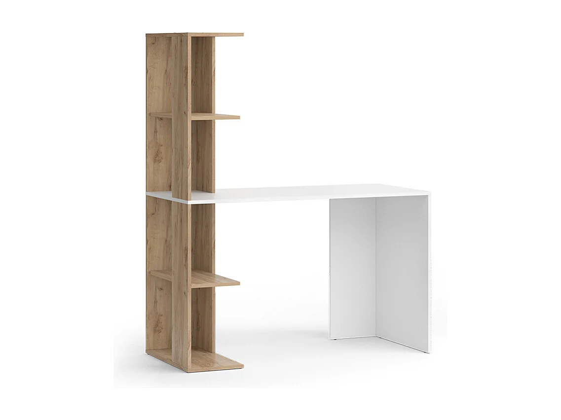Bureau blanc/sonoma 122.2x55.2x75.8 tower