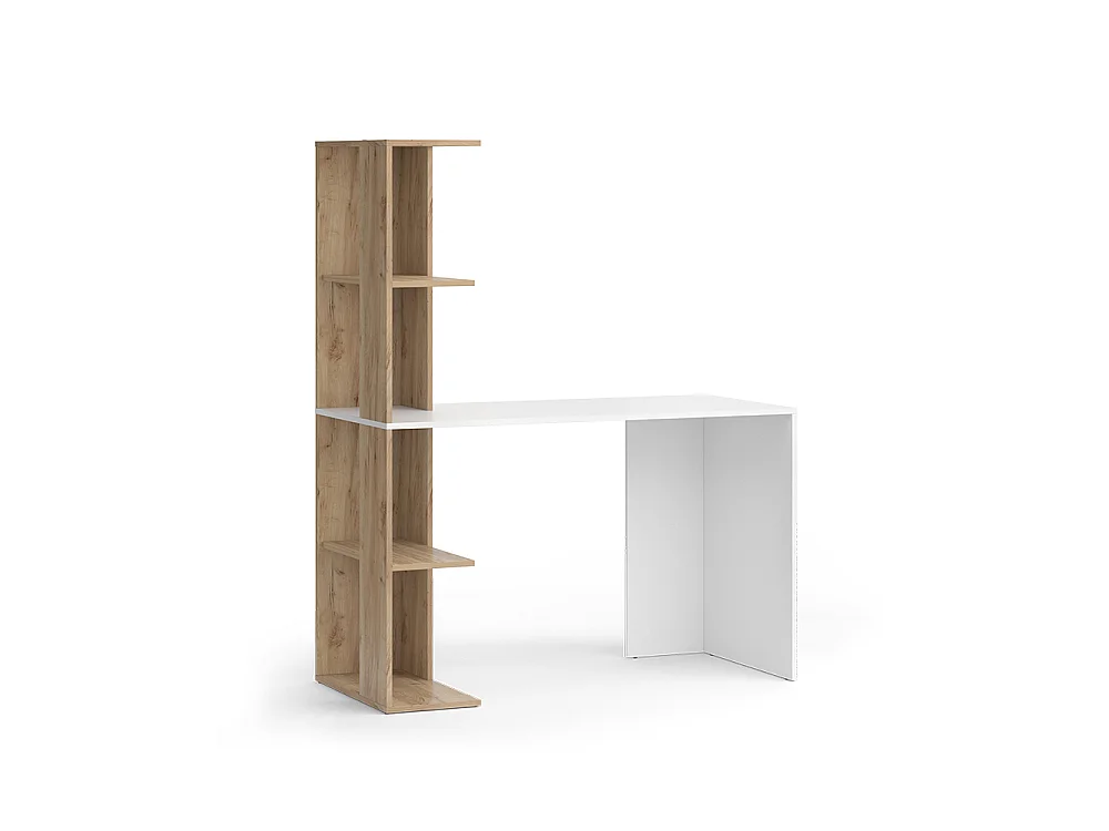 Bureau blanc/sonoma 122.2x55.2x75.8 tower