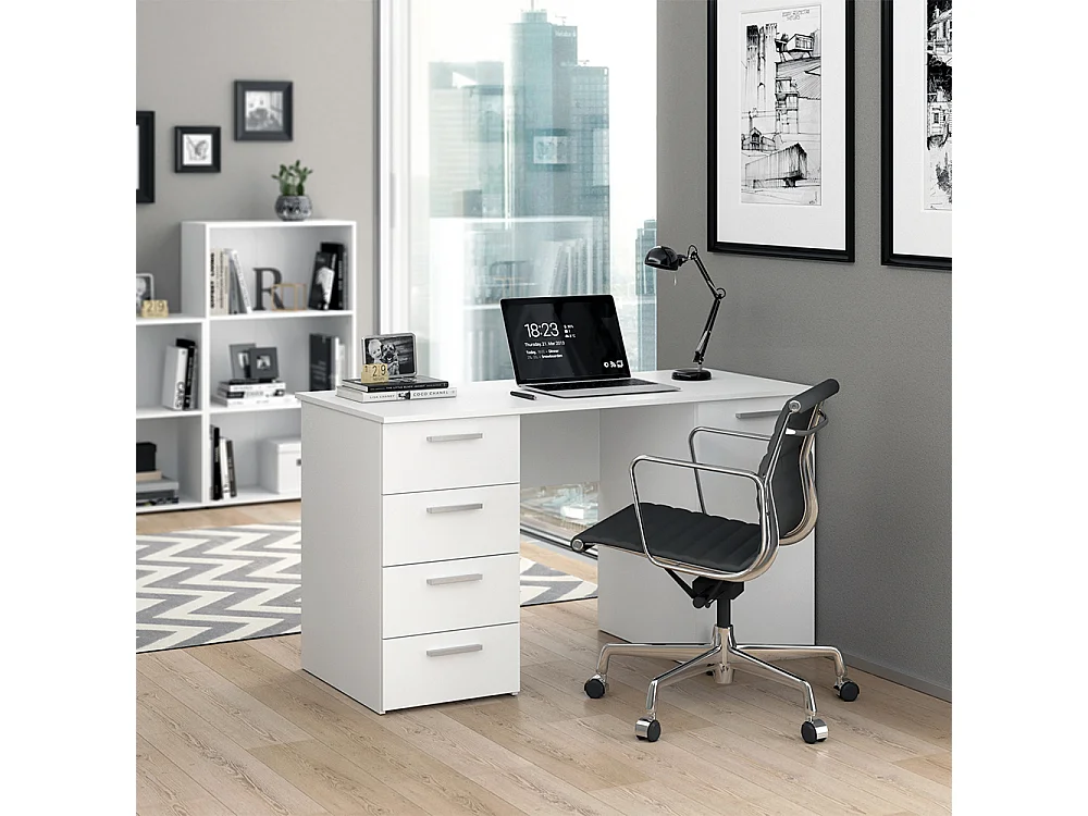 Schreibtisch weiß 137x60x76.3 nico