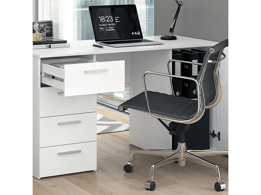 Schreibtisch weiß 137x60x76.3 nico