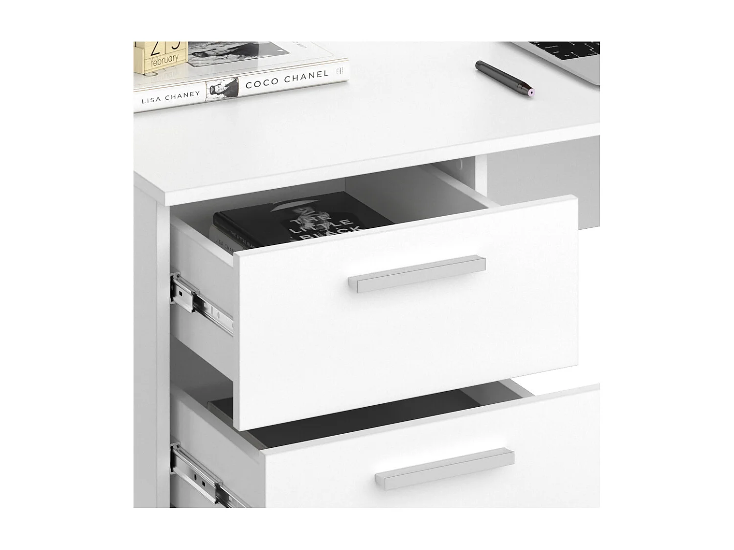 Bureau blanc 137x60x76.3 nico
